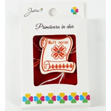Martisor Brosa Mica Cutie, Dimensiune Brosa 2.5-3 cm, Material Metal, Model Mult noroc