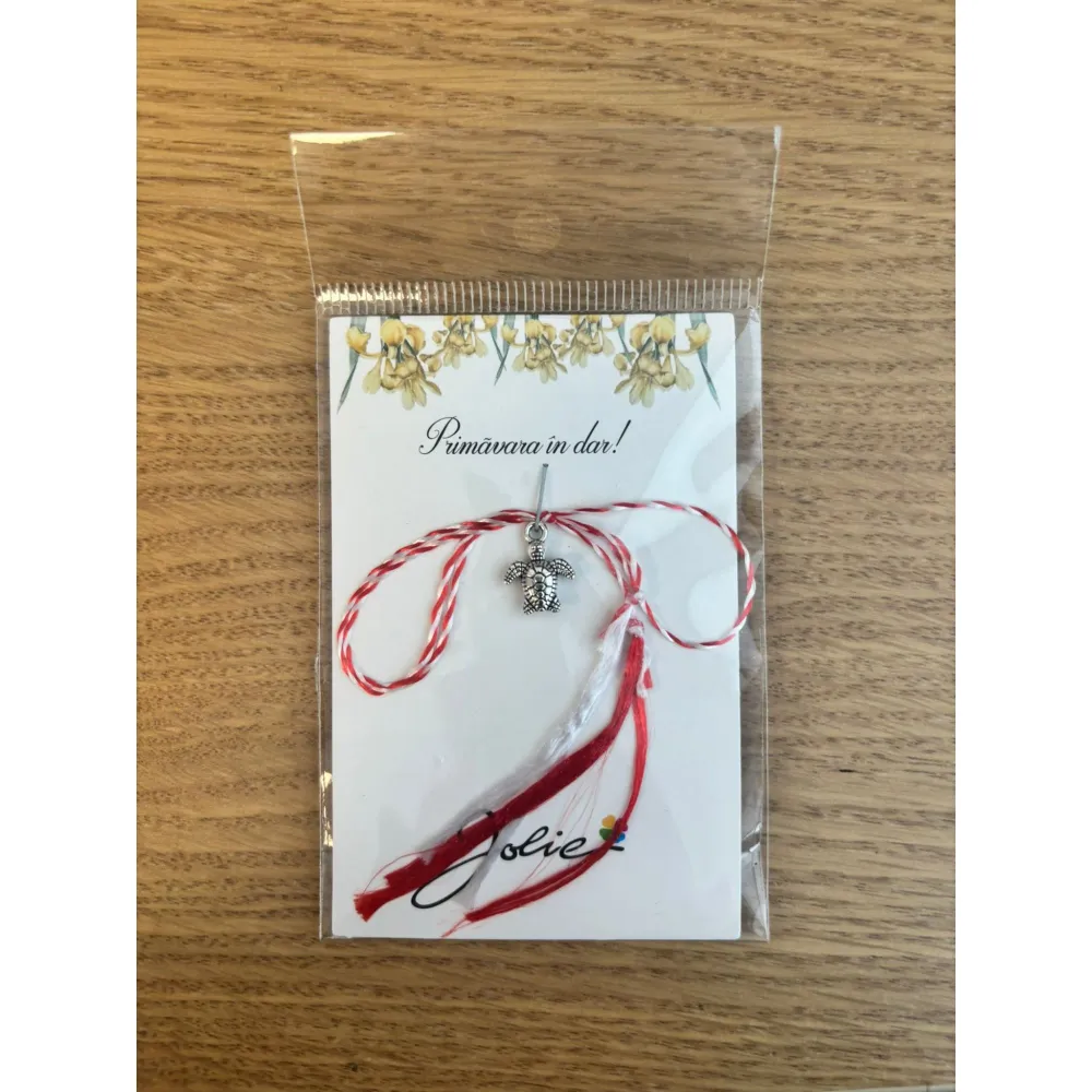 Martisor Traditional, Jolie, Model Broasca Testoasa, Argintiu