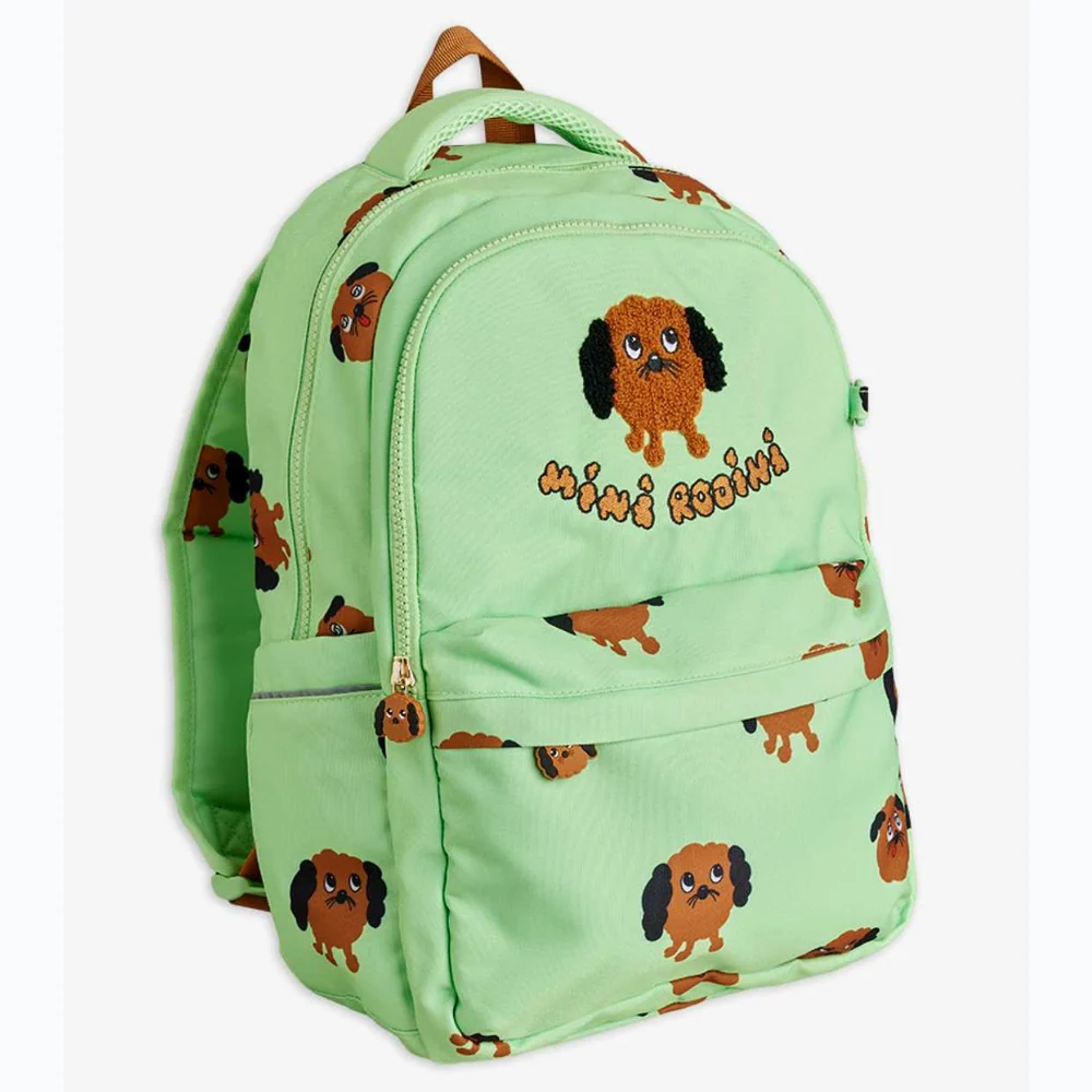 Mini Rodini Детска раница Doggies aop green