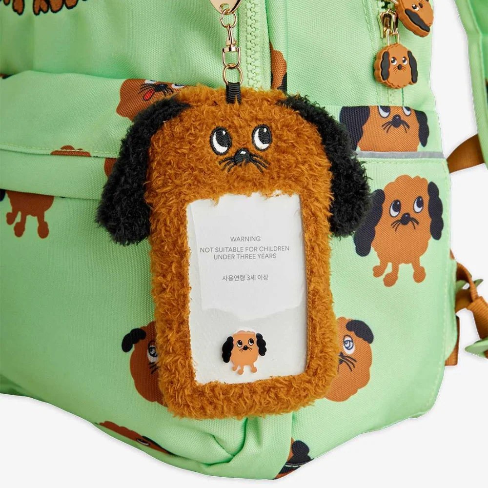 Mini Rodini Детска раница Doggies aop green