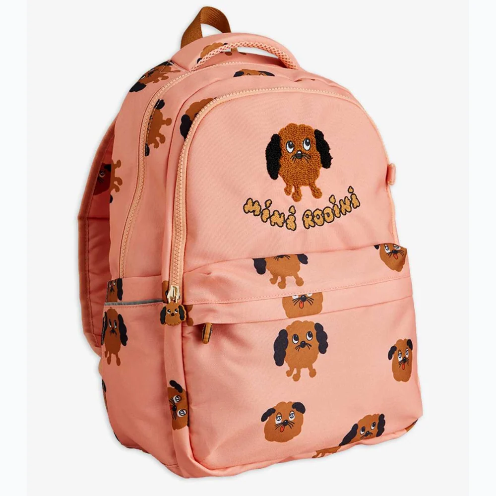 Mini Rodini Детска раница Doggies aop Pink