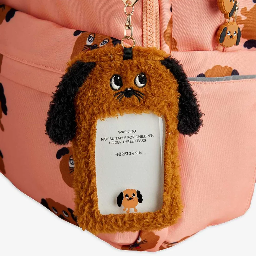 Mini Rodini Детска раница Doggies aop Pink