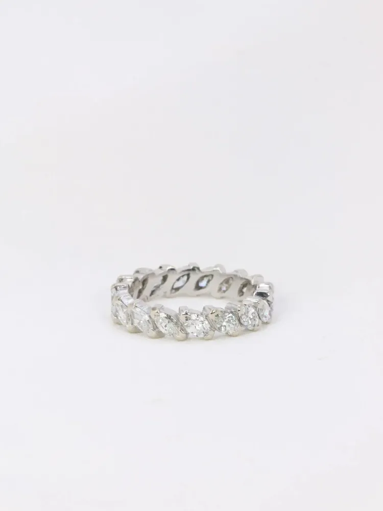 Сватбена халка Американски диаманти navette 2.55 ct