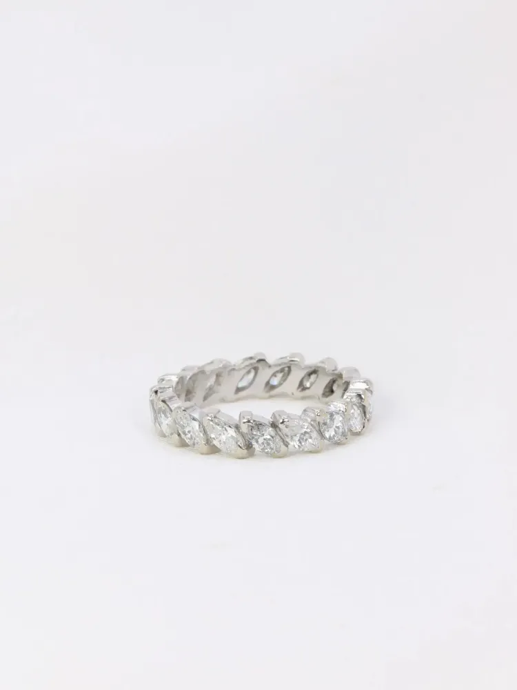 Сватбена халка Американски диаманти navette 2.55 ct