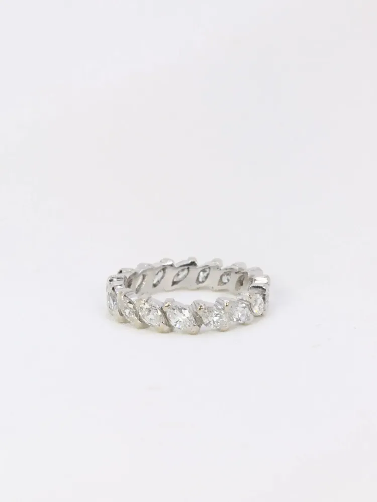 Сватбена халка Американски диаманти navette 2.55 ct
