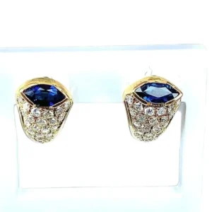 Диамантени обеци Navette Sapphire