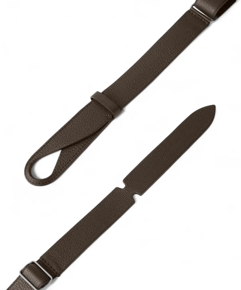 Nobuckle Micron Hammered Leather Belt Without Buckle