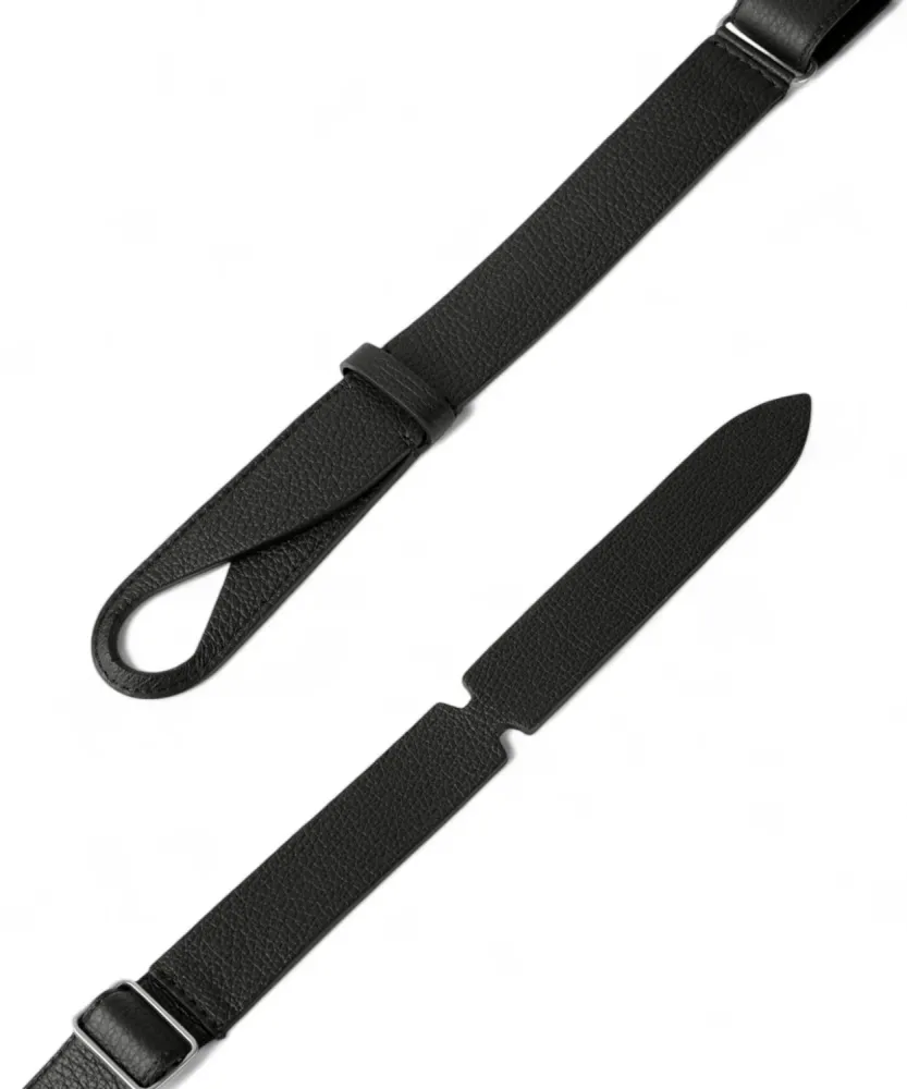 Nobuckle Micron Hammered Leather Belt Without Buckle