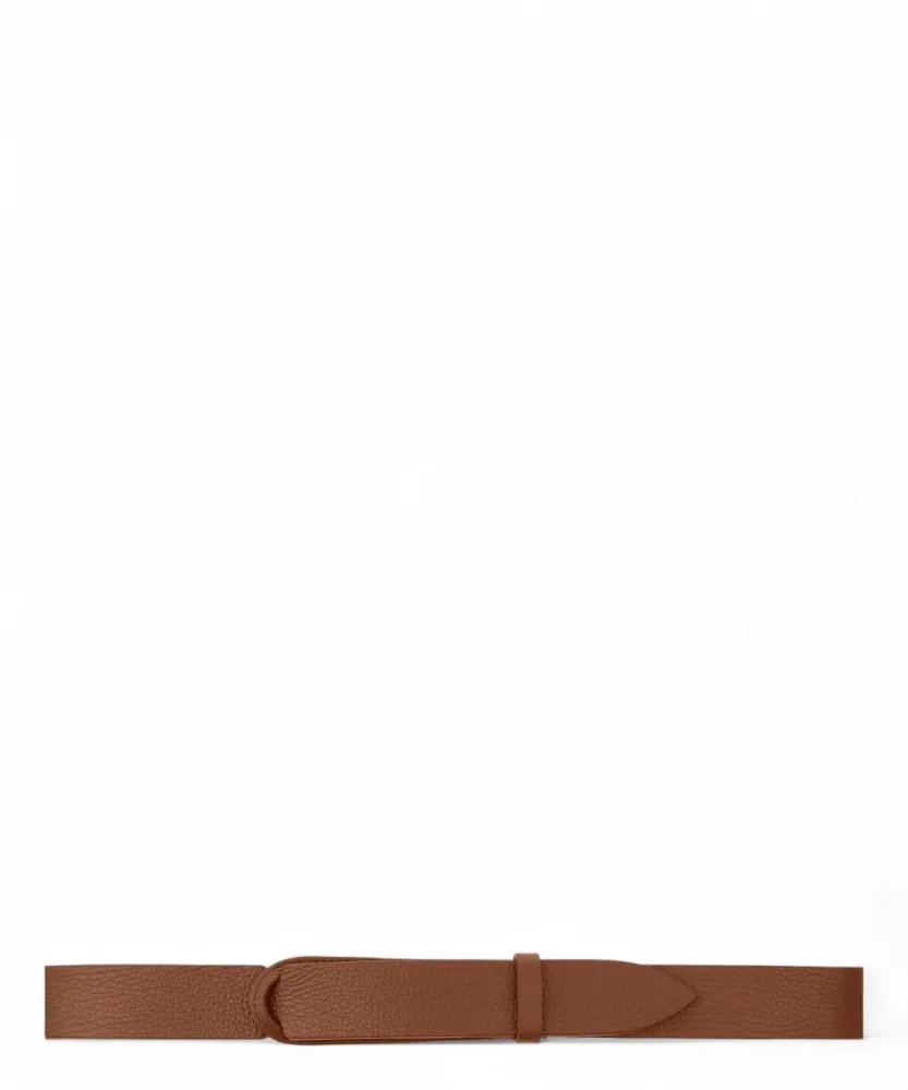 Nobuckle Micron Hammered Leather Belt Without Buckle