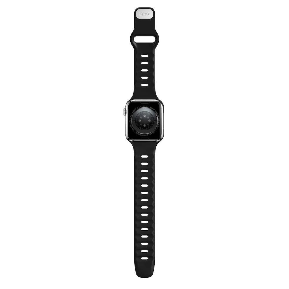 Каишка от Nomad - Черна силиконова Sport Slim Strap (42,44,45 мм)