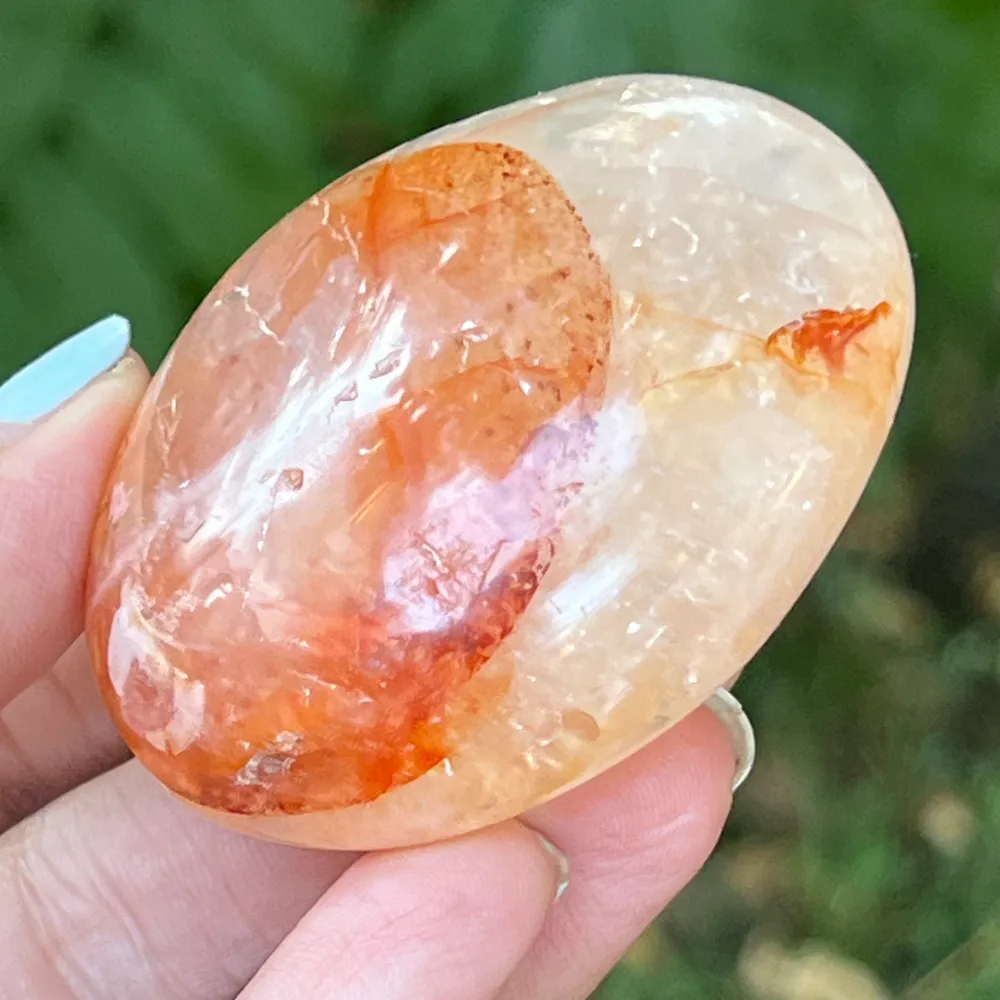 Palmstone кварц червен хематоид Мадагаскар m6, кварц на огъня