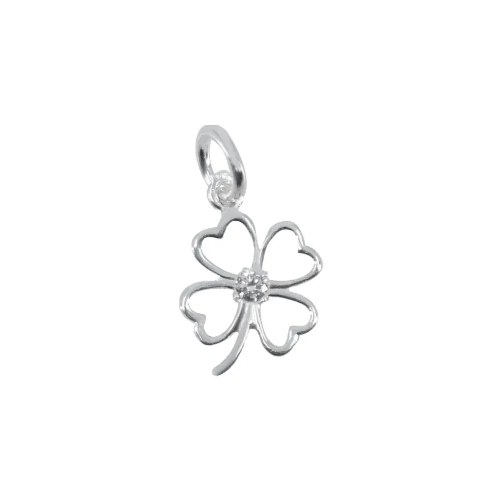 Pandantiv Argint 925 Jolie Silver Trifoi cu Piatra