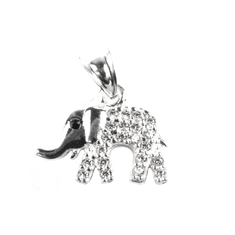 Pandantiv Elefant cu pietre, Argint 925, 1.5 x 1.5 cm