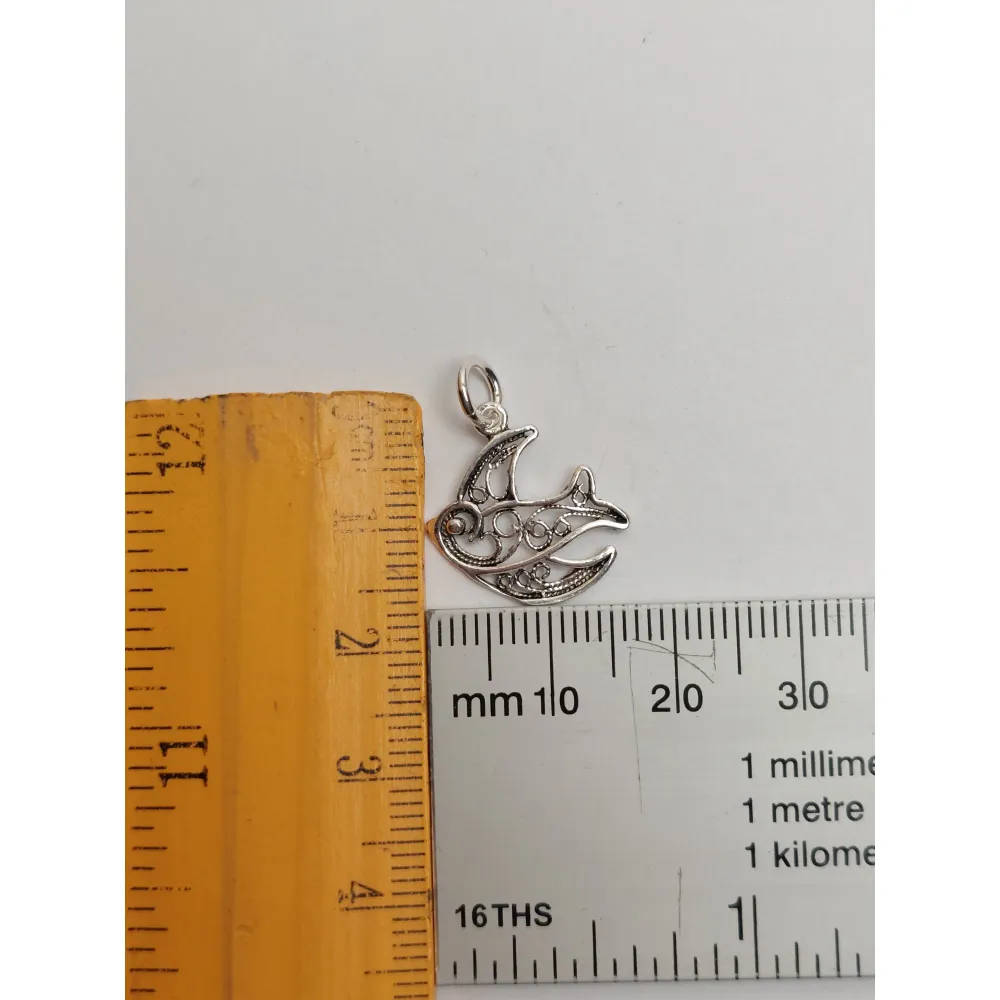 Pandantiv, Jolie Silver, Argint 925, Model Randunica Filigran, 0.8 G, 1.7 x 1.7 Cm