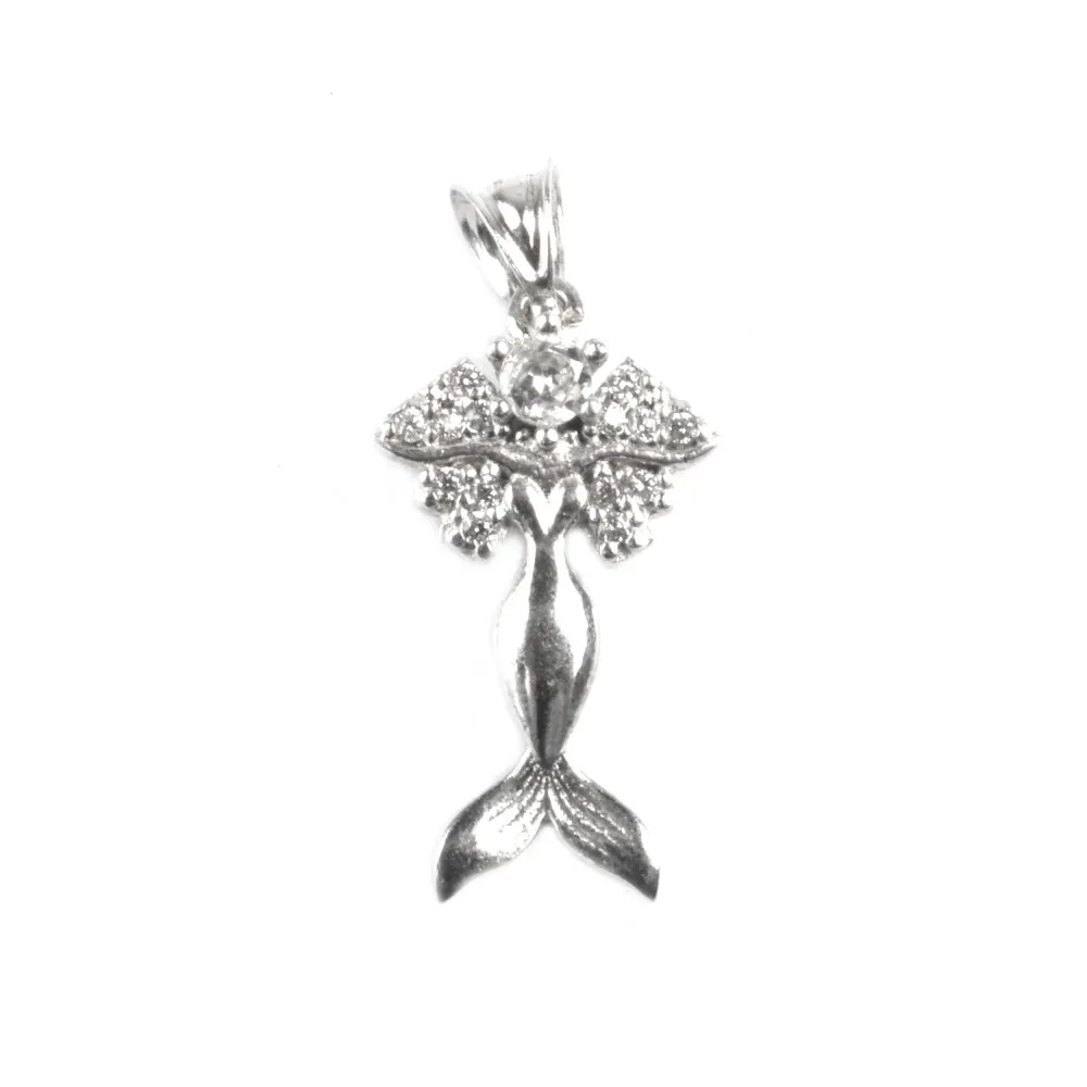 Pandantiv Sirena cu Pietre, Argint 925, 2.5 x 1 cm