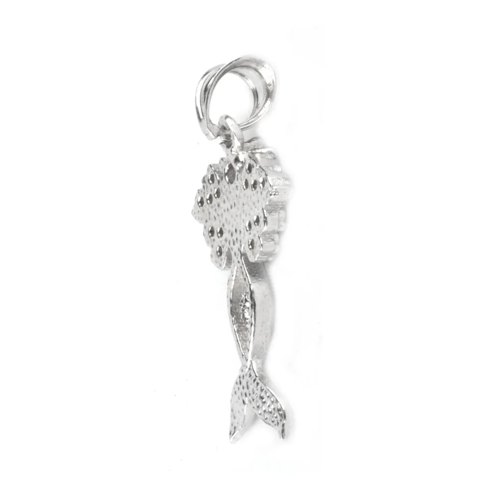 Pandantiv Sirena cu Pietre, Argint 925, 2.5 x 1 cm