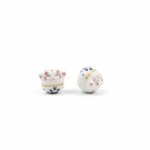 Perle Chat chanceux blanc