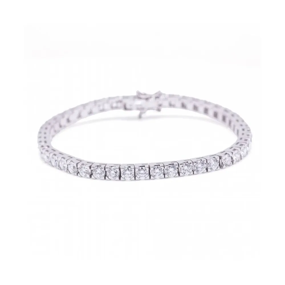 Pulsera Riviere - Гривна от бяло злато 18 карата и диаманти