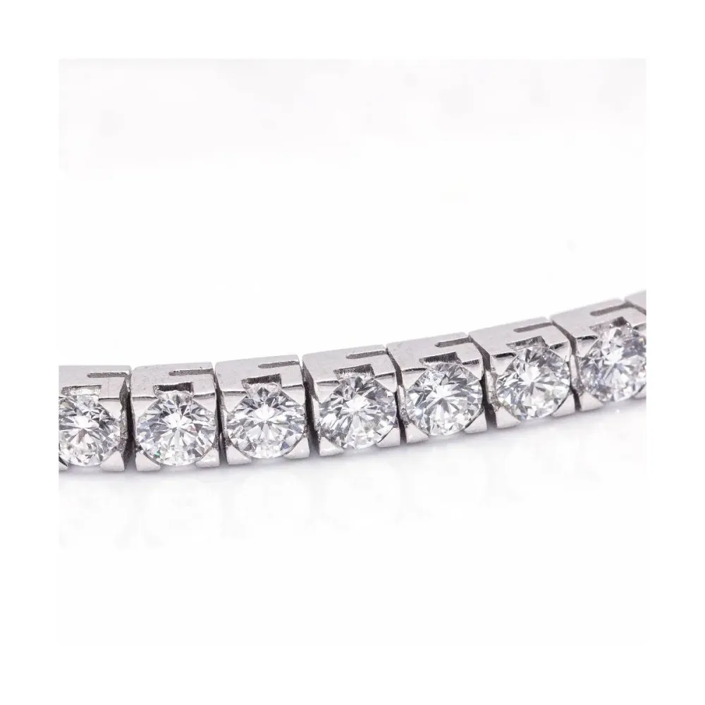 Pulsera Riviere - Гривна от бяло злато 18 карата и диаманти