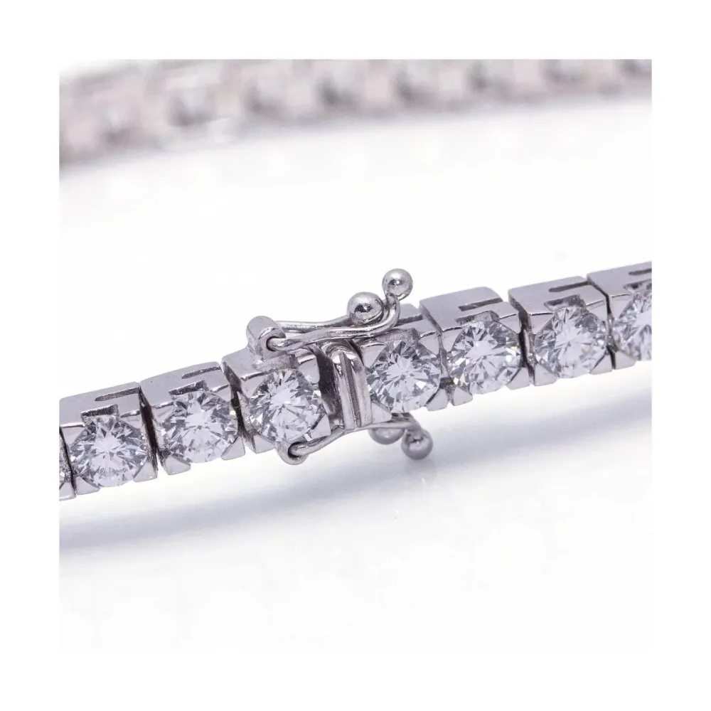 Pulsera Riviere - Гривна от бяло злато 18 карата и диаманти