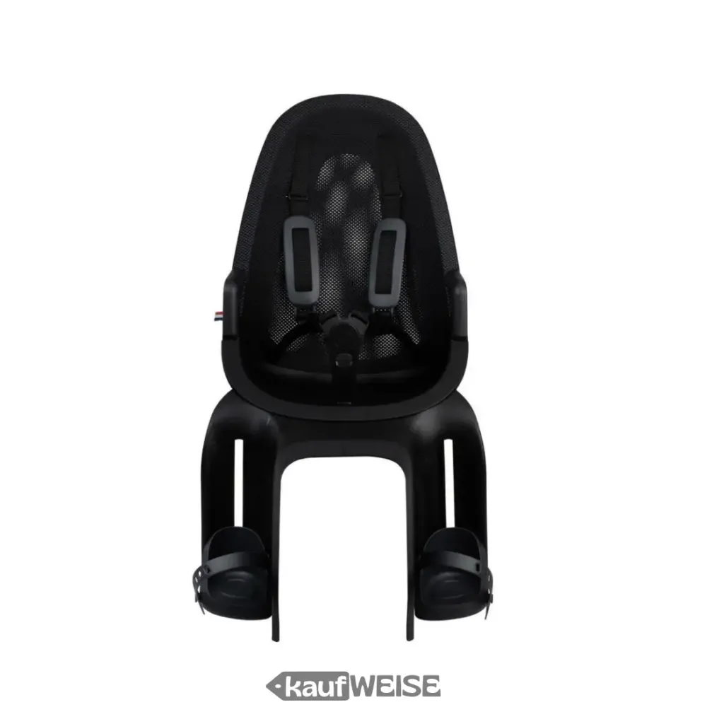 Детска седалка за велосипед Qibbel Air Maxi - черна, багажник, 22 кг