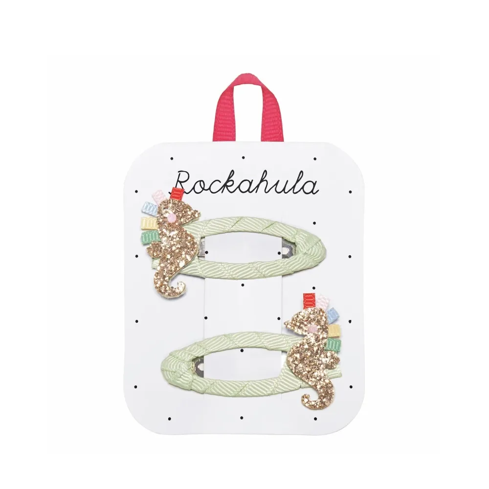 Rockahula Клипси за коса за момичета с дъгообразно морско конче