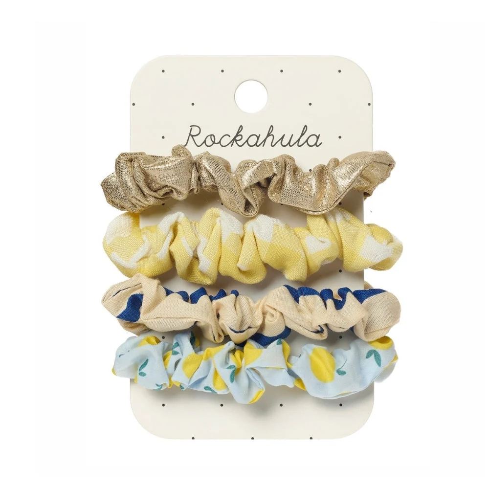 Rockahula връзки за коса за момичета Lemon Drop Scrunchie 4 бр.