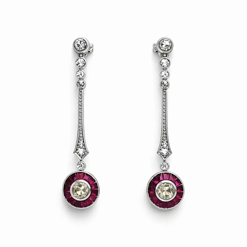 Висулки от Rubi Art Deco Estilo ojo de Perdiz