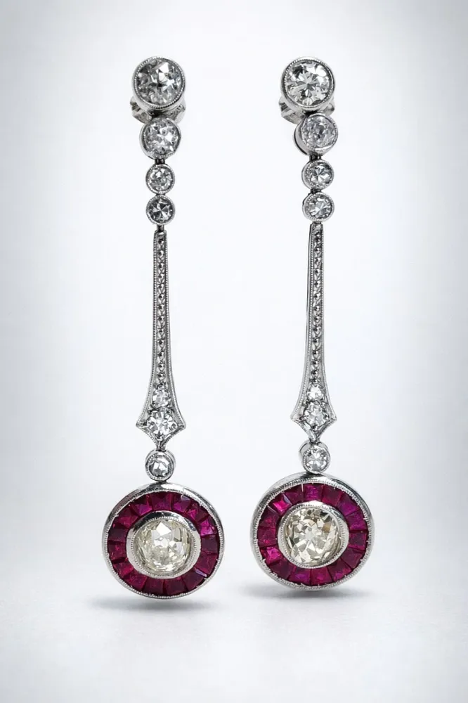 Висулки от Rubi Art Deco Estilo ojo de Perdiz