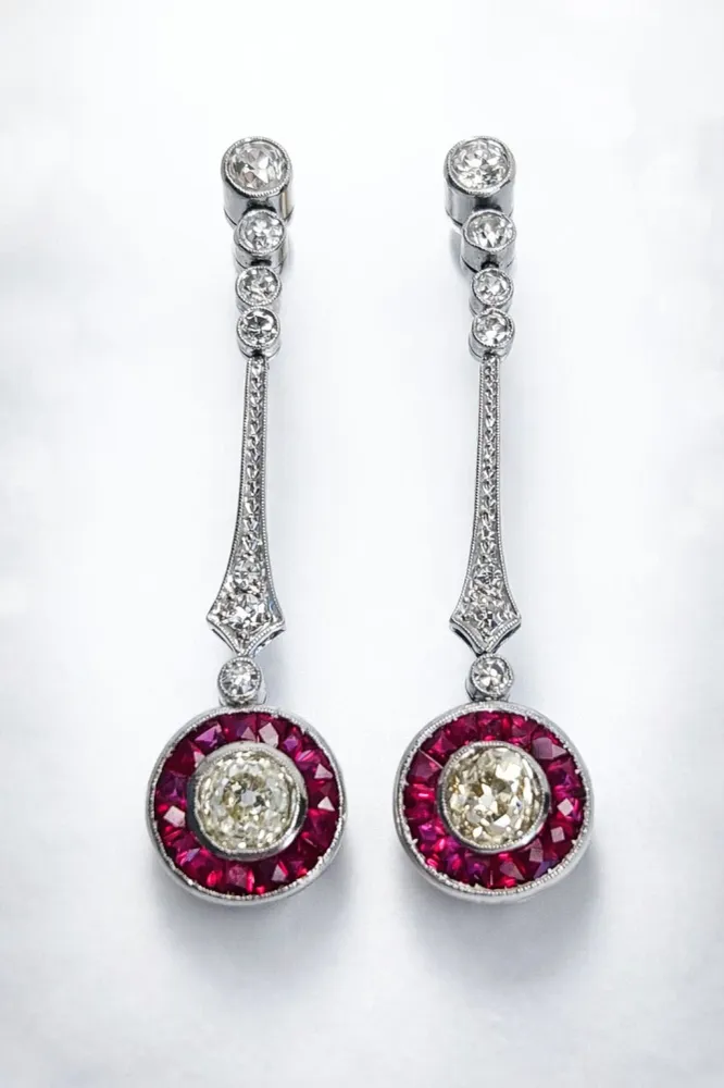 Висулки от Rubi Art Deco Estilo ojo de Perdiz