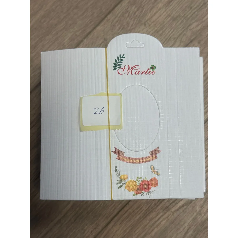 Set 100 Bucati Ambalaje de Carton pentru Martisoare, Vivimall, Cutii Brosa, Model Floricele