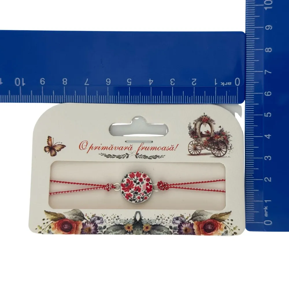 Set 100 Bucati Ambalaje de Carton pentru Martisor, Vivimall, Cutii Bratara, Model Caleasca