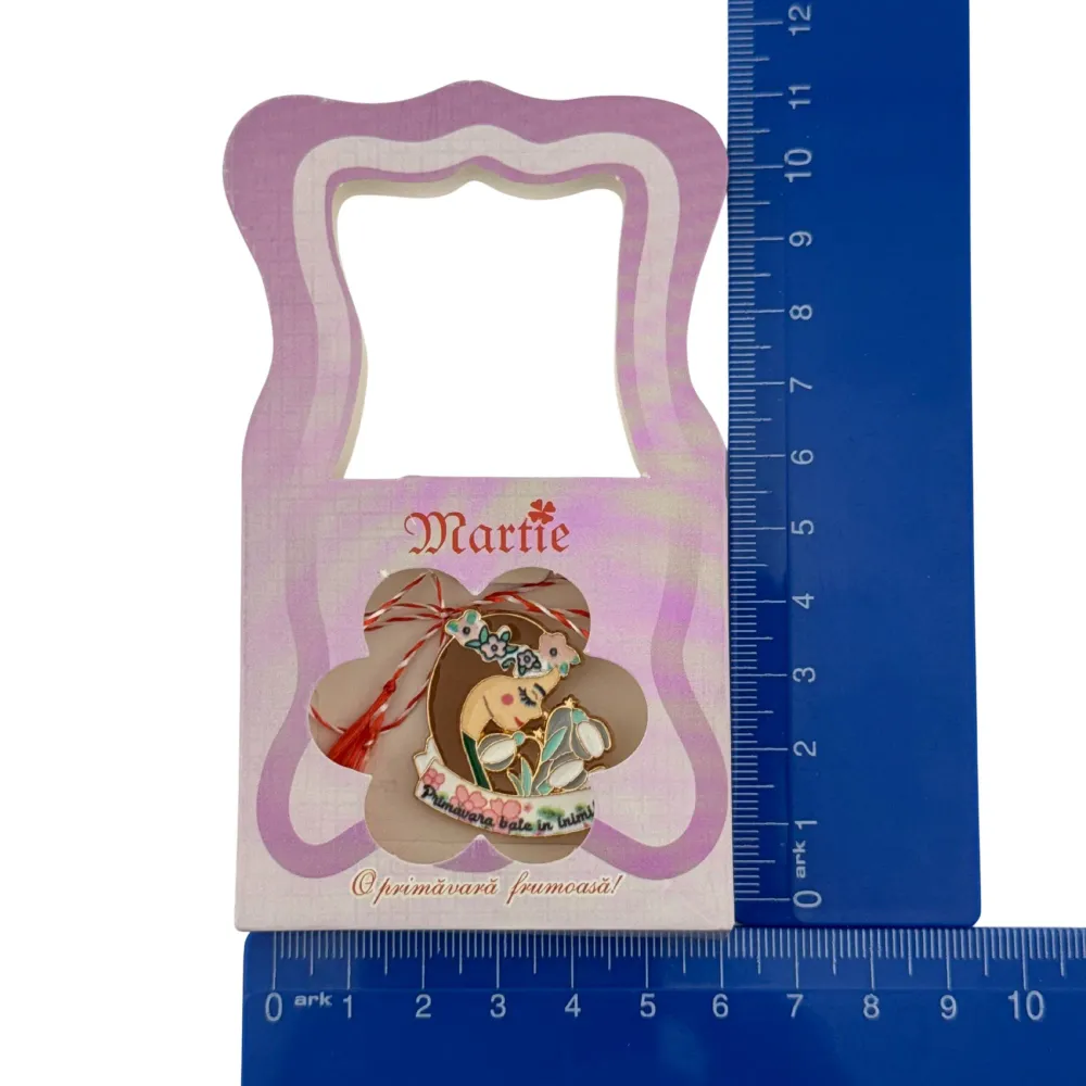 Set 200 Bucati Ambalaje de Carton pentru Martisoare, Vivimall, Cutii Brosa, Model Gentuta, Lila