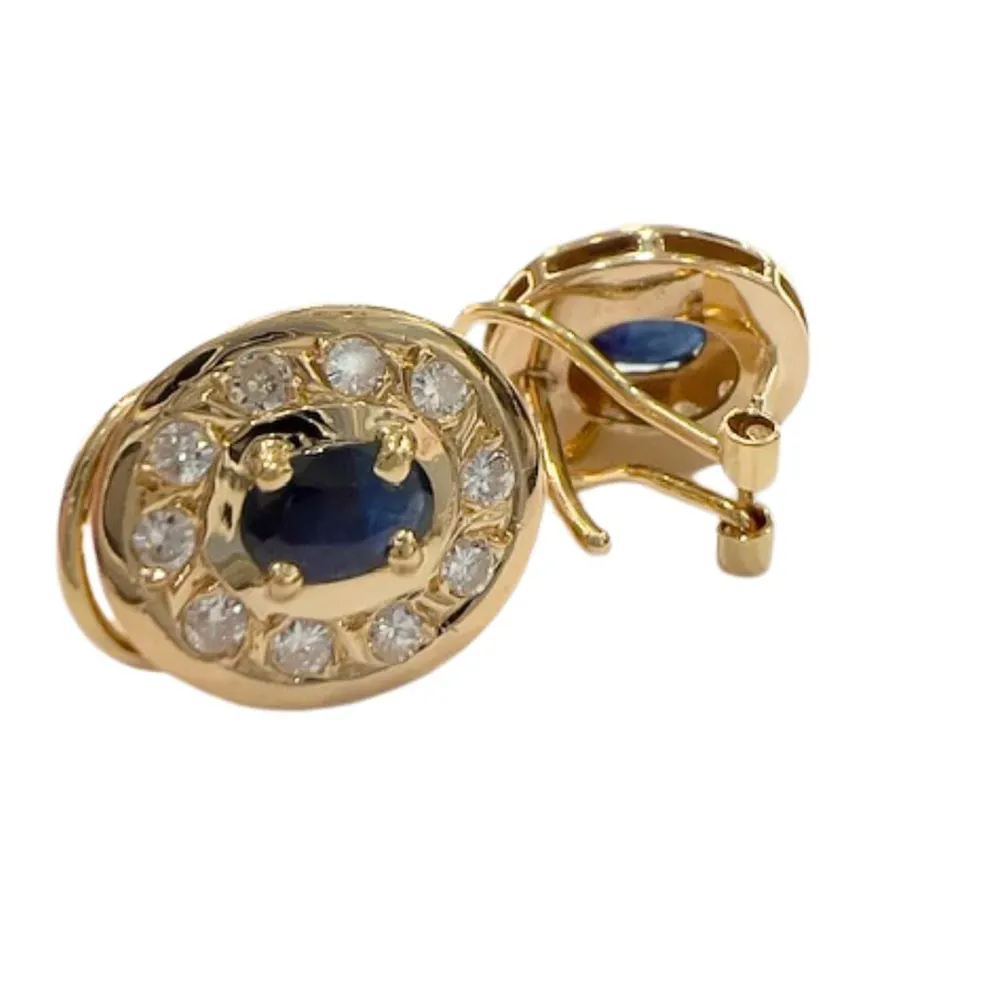 Съвременни дизайнерски висулки siglo xx от 18 kt злато с диаманти и зафири