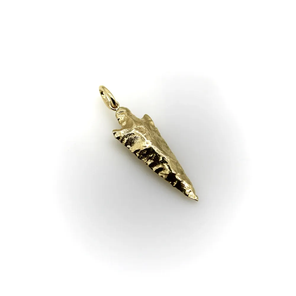 Signature Collection - Удължен медальон със стрела от 14k жълто злато