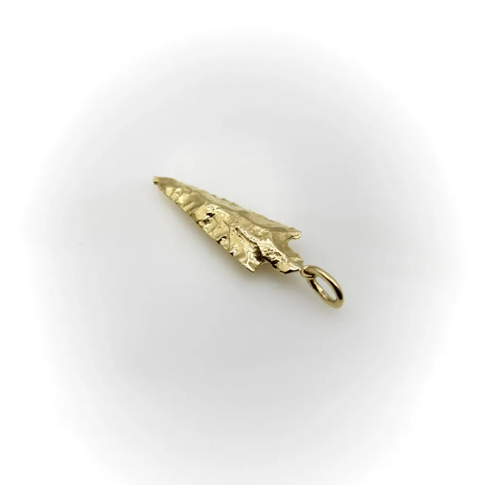 Signature Collection - Удължен медальон със стрела от 14k жълто злато