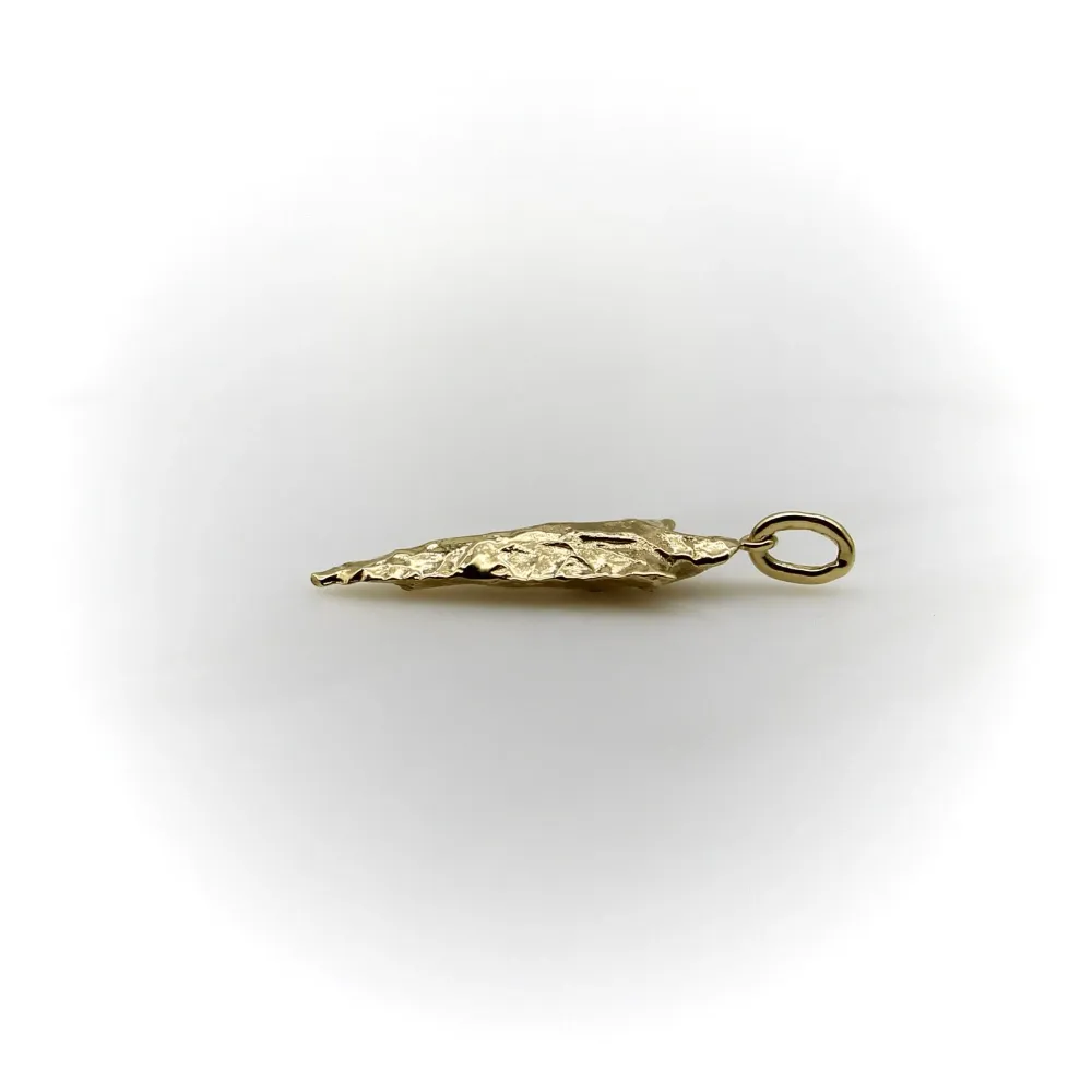 Signature Collection - Удължен медальон със стрела от 14k жълто злато