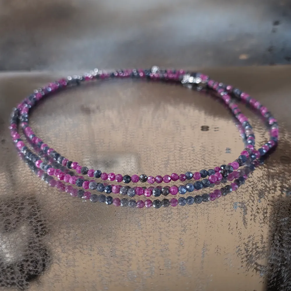 Колие с сапфир и рубин Silent Royalty#25
