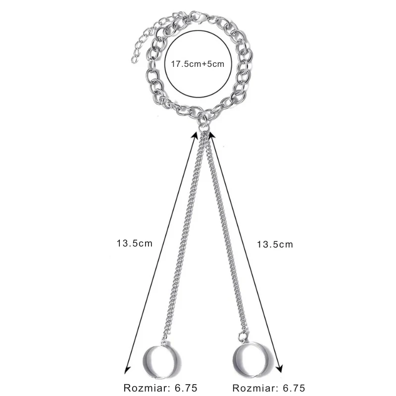 Сребърна гривна тип „Slave Bracelet“