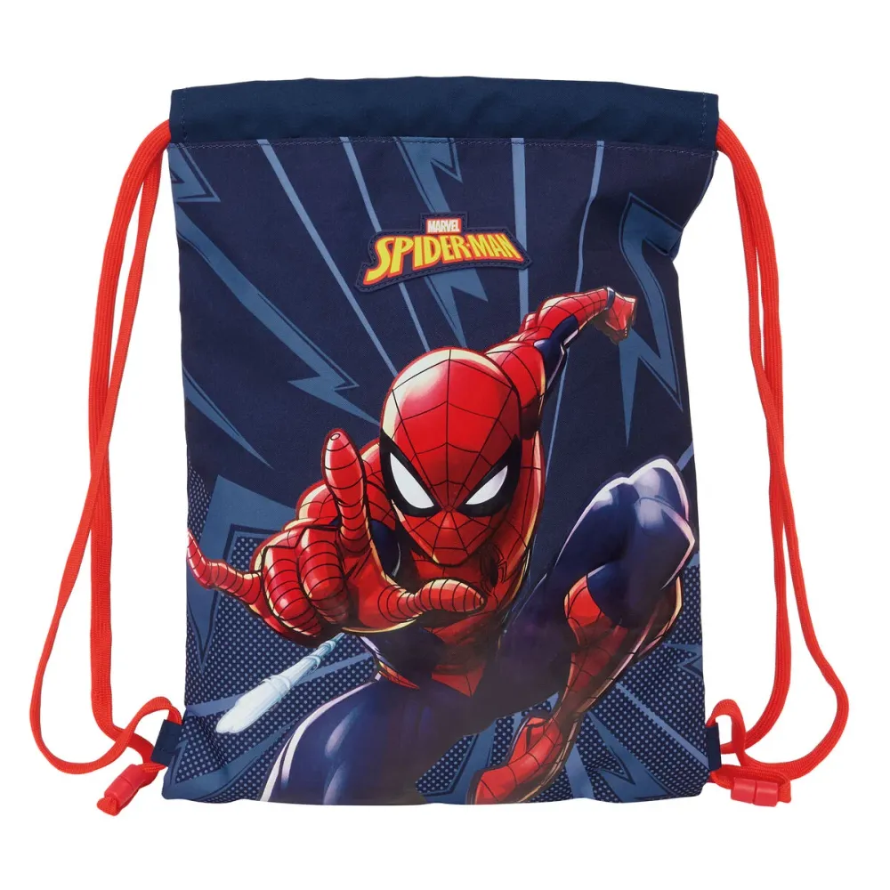 Раница с връвка Spider-Man Син 26 x 34 x 1 cm