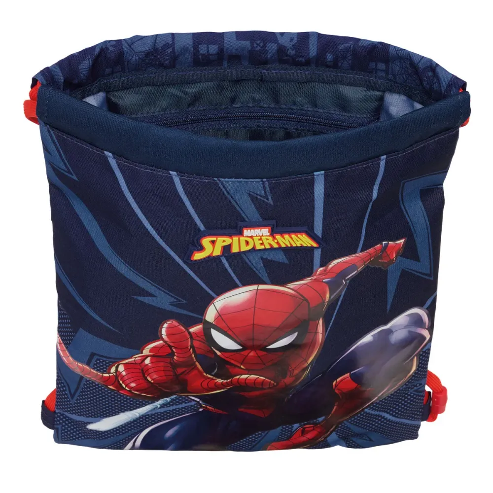 Раница с връвка Spider-Man Син 26 x 34 x 1 cm