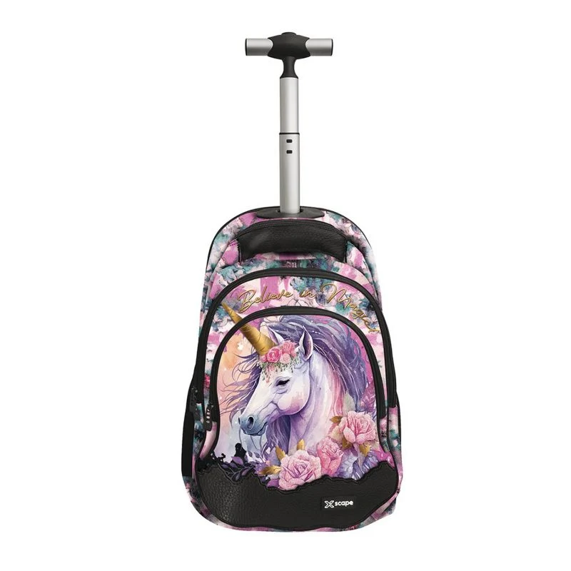 Ученическа раница на колела Xscape Unicorn