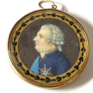 Златен медальон Миниатюрен портрет на ЛУИ XVI