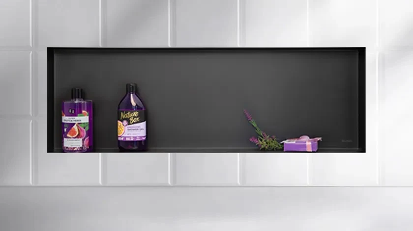 Ниша за вграждане WALL-BOX No Rim Black - черен мат